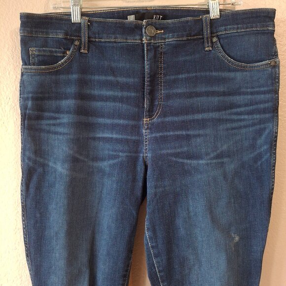 Kut from the Kloth Denim - Kut Jeans Donna Fab AB Ankle Skinny Shark Bite Hem 14 Blue